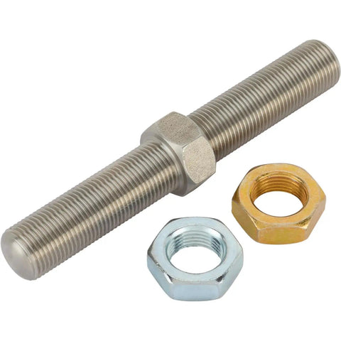 Stainless Steel Dual Thread Linkage Adjuster for Control Arms 3/4-16 RH LH Threads 5.5 Inch Overall Length 2.5 Inch Travel Per Side beefy machined stainless with nuts