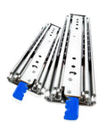 Pair of Beefy Heavy Duty Drawer Slides 12 To 20 Inch 500Lbs Load No Lock Full Extension Ball Bearing 3 Fold Guide Rails