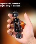 Dual Ball Head Magic Arm For Cameras And Microphones, Adjustable Articulating Mount With Bilateral 1/4 Inch Threads, Rock Solid Locking, Flexible Rig Accessory For Photo Video Studio Gear Like Monitors, Lights, And More, compact 11-ounce black aluminum
