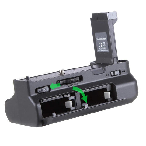 Vertical Power Battery Grip for Canon EOS R8 and EOS RP Cameras, Dual LPE17 Battery Holder Lets You Run Two Batteries