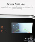 Heavy Duty Four Wheel Electric Golf Cart With 800W Motor And Built In Reverse Camera reverse assist lines and rearview screen.