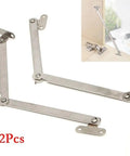 Two Pack Stainless Steel Folding Pull Rods For Cabinet Doors Movable Lift Up Support Hardware Hinges And Display Rack