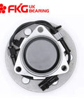 Direct Fit Front Wheel Bearing Hub Assembly For 2WD Chevy Tahoe Suburban 1500 Escalade Avalanche Express 1500 2500 GMC Savana 1500 Fits 2000-2008 Chevy Cadillac GMC 2WD SUVs And Vans, showing top view with ABS wiring