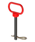 1/2 By 3-5/8 Inch Clevis Pin Hitch with rubber coated handle and clip for tow trailers, lawn tractors, UTVs and ATVs