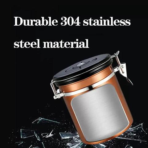 Legit Airtight Coffee Canister With Sweet Built In Scoop And Vacuum Sealed Stainless Steel Design featuring durable 304 stainless steel material.