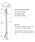 Self Priming Paint Roller With 1.6 Meter Extension Pole Removable Wool Core For Smooth As Butter Wall Coating dimensions and specifications