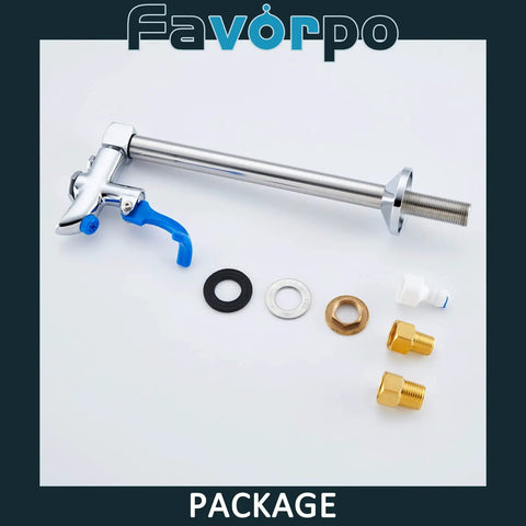 Glass Filler Deck Mount Faucet For Restaurants And Bars, 10 Inch Water Filling Station, G One Half Inch Male with adapters