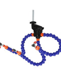 Flexible Helping Hand Soldering Tool Set with Adjustable Arms and Aluminum Base, ideal for PCB assembly and DIY crafts