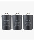 Metal Coffee Canister Set Of 3 With Tight Seal Lids These Wide Mouth Kitchen Food Storage Jars Are A Flat Out Home Run keeping coffee, tea, sugar fresh.