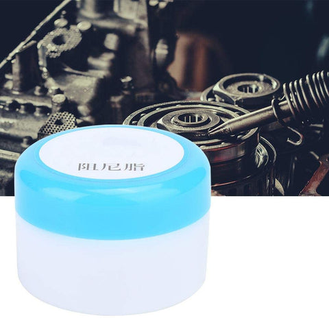 White Damping Grease Paste, 1.9 Oz, container next to mechanical gear lubrication scene