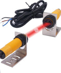 1 Pair M18 Photoelectric Sensor Infrared Through Beam Reflection Optical Switch NPN NO 6-36VDC Proximity Sensor With Mounting Bracket