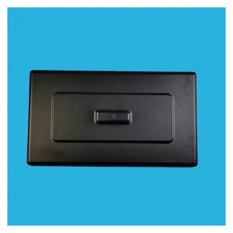 Two Pieces Plastic Cover For 34 By 19.5 Cm Mix Hopper Lid Fits VEVOR Soft Serve Ice Cream Machines No Fuss Durable Replacement Part Factory Supply Easy Install And Clean, shown in rectangular shape, black color.