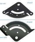 Comparison of 19-tooth gear and 26-tooth John Deere Steering Sector Pinion Gear Replacement For D160 D140 D130 D150 Tractors
