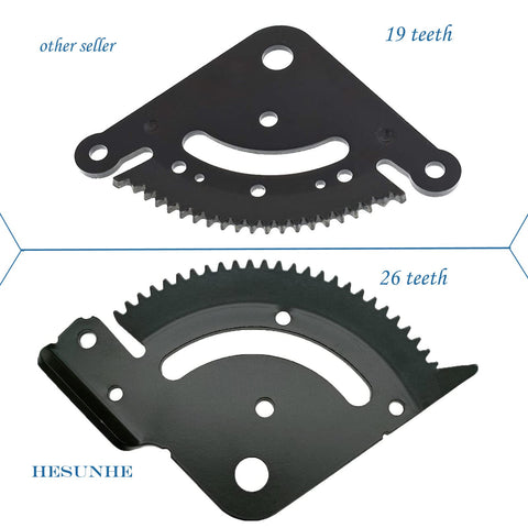 Comparison of 19-tooth gear and 26-tooth John Deere Steering Sector Pinion Gear Replacement For D160 D140 D130 D150 Tractors