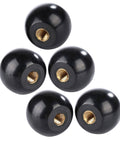 Five Pack Black Round Ball Knobs With M8 Female Thread 32mm Diameter Bakelite Lever Knobs For Machinery Replacement Part
