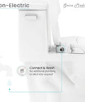 Non Electric Bidet Toilet Seat With Front And Rear Wash Adjustable Water Pressure Self Cleaning Nozzle Soft Close Lid And Side Control