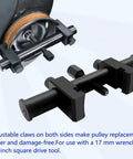 Universal Ribbed Drive Crankshaft Pulley Puller Kit with adjustable claws removing V ribbed pulley from crankshaft