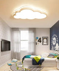 Cloud Shape LED Ceiling Light For Kids Room Acrylic Flush Mount Chandelier With Remote Dimmable Large 25.5 Inch