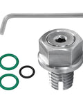 Grease Monkey Approved Oil Drain Plug Repair Kit For Stripped Threads M14.1 X 1.5-15 with dual O rings and hex tool.