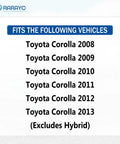 Dashboard trim kit compatibility display by RARAYC for Toyota Corolla 2008-2013 (excludes Hybrid)