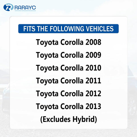 Dashboard trim kit compatibility display by RARAYC for Toyota Corolla 2008-2013 (excludes Hybrid)