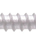 Heavy Duty Aluminum Flat Head Slotted Wood Screws Size 10 By 1 1/4 Inch 18 Pack close-up view showing slotted head and coarse thread design.