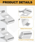 Heavy Duty Aluminum Shelf Bracket Clips 50 Piece Set For Adjustable Shelves In Kitchen Cabinets And Bookcases Silver Finish