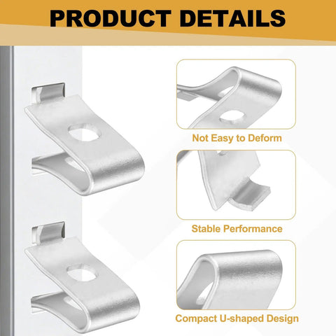 Heavy Duty Aluminum Shelf Bracket Clips 50 Piece Set For Adjustable Shelves In Kitchen Cabinets And Bookcases Silver Finish
