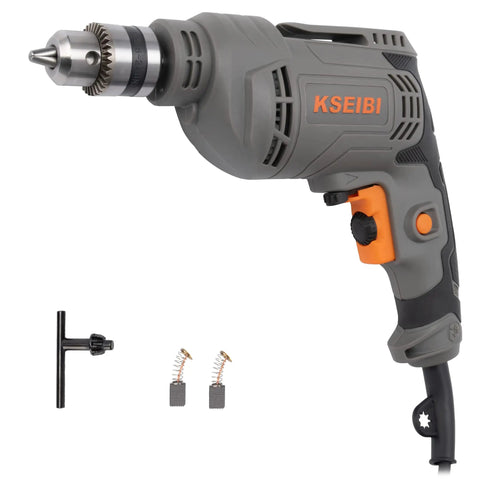 Corded Drill With 3.8 Amp Motor, Variable Speed From 0 to 3300 RPM, Reversible Trigger, Belt Hook, Lightweight Handyman Power Drill