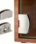 Heavy Duty No Drill Glass Door Hinges For 4 To 7 Mm Glass Fits Doors Up To 16 In Wide By 28 In High 90 Degree Zinc Alloy Front Clamp