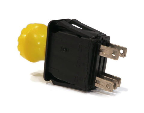 Yellow 12V DC Push Button Rotary Actuator Switch With 2 Position Normally Open 2 Way Flush Mount IP54 Protection ETL CE Listed X10 Compatible