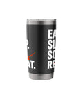 Glider Pilot Stainless Steel Insulated Tumbler Keeps Coffee Hot Or Ice Cold For Sailplane Fans, black with text