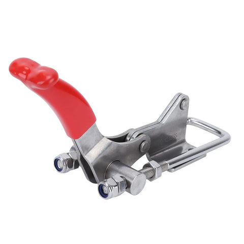 Heavy Duty Stainless Steel Toggle Latch Clamp With Adjustable Design And A劲 Solid 496lb Holding Force Makes It Perfect For Secure Storage, Heavy Equipment, Or DIY Projects That Need A Reliable Locking Mechanism red handle