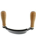 Pro Grade 10 Inch Curved Draw Knife Heavy Duty Woodworking Shaving Tool with ergonomic wooden handles and sharp carbon steel blade.