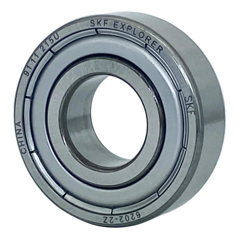 2 Pack 6202-2Z Deep Groove Ball Bearings 15x35x11mm Dual Metal Shield Pre-Greased With Premium GJN Grease for Motors