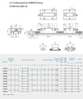 EGH20 Linear Guide Block Carriage With Gothic Arch Rigidity For CNC Machines, 3D Printers And Automation Rock Solid Rail Bearings, Smooth Motion Control, Ball Retainer Prevents Drop, High Precision Block And Rail System dimensions chart