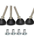 Adjustable Leveling Feet With Screws Swivel Furniture Leg Set Of 4 40mm Base M8x50mm Height Adjustable for Uneven Floors