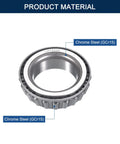 Pre Lubed Tapered Roller Bearing Cone And Cup Set For 1.378 In Bore And 2.4409 In OD Chrome Steel ABEC 3, highlighting chrome steel material