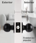 Black Door Knobs With Lock All Keys Alike 10 Pack For Interior Exterior Doors Ideal For Bedroom Or Bathroom Entry Locks