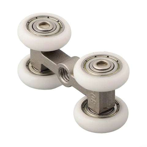 Heavy Duty 4 Wheel Stainless Steel Pocket Door Roller Set for Sliding Track Systems, durable metal roller kit