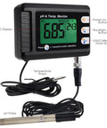 2 In 1 pH And Temperature Meter With ATC Dual Display Water Quality Tester displaying pH 6.85 and temperature 24.3°C