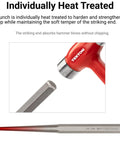 Long Alignment Punch Set Three Piece with individually heat treated tips and hammer, showing durable striking end, Made in USA.