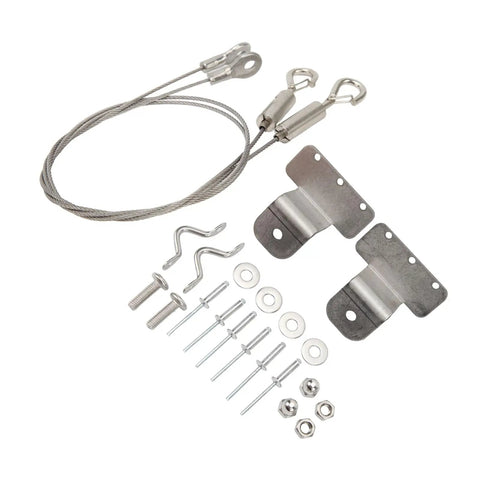 Heavy Duty Adjustable Stainless Steel Hatch Latch Lanyard Cable For RV And Yacht Doors, 2 Pack components and accessories