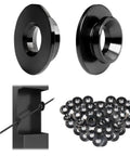 40 Pack One Eighth Inch Thirty Degree Angle Wheel Black Cable Railing Grommets For Metal Posts Only Compatible With Wire Rope Sized One Eighth Inch Five Thirty Second Inch And Three Sixteenth Inch Protector Sleeves CR79