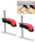 Two Pack Stainless Steel Quick Release Hold Down Clamps For Woodworking Non Slip Grip Bench Dog Style Clamps