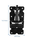 Badass Heavy Duty Stainless Steel Barn Door Hinges Black Gate Hardware Pair, 7x3.93 in, rust-proof, designed for gate stability.