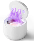 Retainer Cleaner Machine With 45kHz Ultrasonic Cleaning And LED Digital Timer 200ml Capacity for home use, open with UV lights on