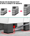 Heavy Duty Washing Machine Anti Vibration Pads With Shock Absorbers showing stackable design and installation under a washer.