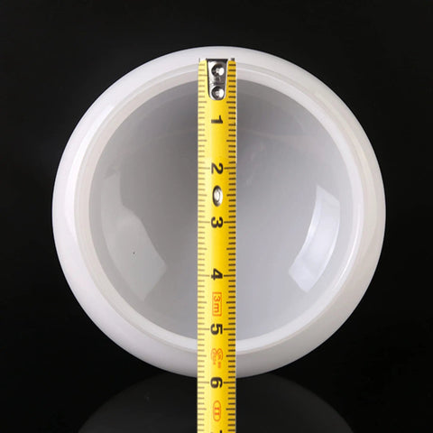 6 Inch White Classic Globe Dome Glass Shade with measuring tape for size reference, fits 5-1/2 inch fitter fixtures