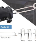 1500W Induction Heater Bolt Removal Tool With Four Copper Coils And Rugged Case To Make Quick Work Of Stubborn Nuts Seized Bearings And Snagged Auto Hardware Without Any Sweat Today, showcasing four coil sizes with total length 75cm.